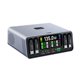 280W 8-Port Retractable Desktop Charging Station with 4 -70cm Retractable USB-C Cables