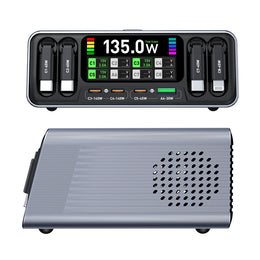 280W 8-Port Retractable Desktop Charging Station with 4 -70cm Retractable USB-C Cables